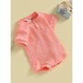 thumbnail image 3 of Bagilaanoe Newborn Baby Girl Boy Rompers Short Sleeve Bodysuits 3M 6M 9M 12M 18M Infant Casual One Piece Short Jumpsuit, 3 of 8