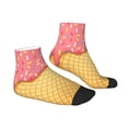 thumbnail image 3 of Bingfone Pink Ice Cream Design Patterned Men'S Women'S Casual Cotton Socks, 3 of 9