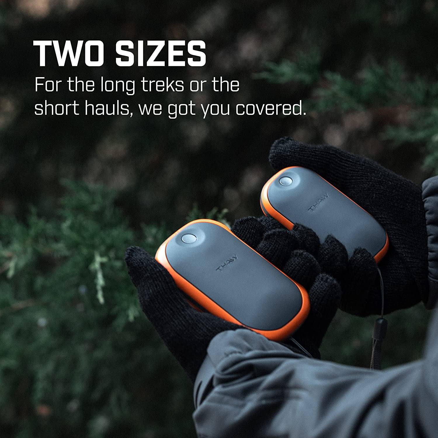 THAW Rechargeable Hand Warmer, Small, Grey/Orange