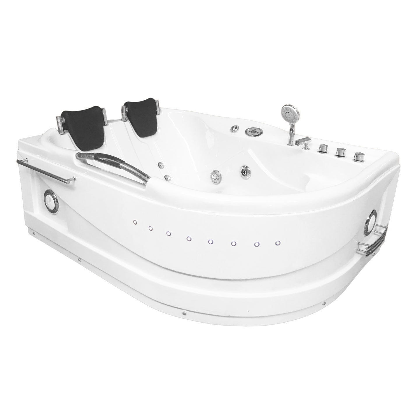 Hot tub white 67″ X 47″ double pump with Heater – Cayman