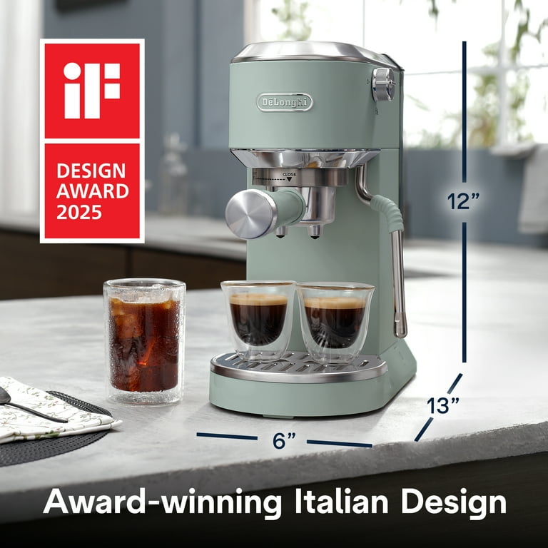 De'Longhi Dedica Duo Espresso Machine, Compact Size with Built in