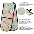 thumbnail image 4 of Dailycode Double Sided Oven Mitt with Loop Heat Resistant Kitchen Long Potholders 7" x 35" Cute Rabbit Hold Carrot, 4 of 6