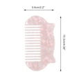 thumbnail image 2 of Unique Bargains 1 Pc Women Durable Cat Ear Hair Comb Pink Acetate Sheet, 2 of 6