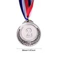 thumbnail image 5 of Premios Plata Con Cinta para El Cuello 2 Pulgadas Competiciones Deportivas (plata) 10 Uds., 5 of 5