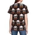 thumbnail image 7 of Wukai Butterfly Skull Youth Unisex Short Sleeve T-Shirt for Boys, Girls, Teens, and Kids-Large, 7 of 7