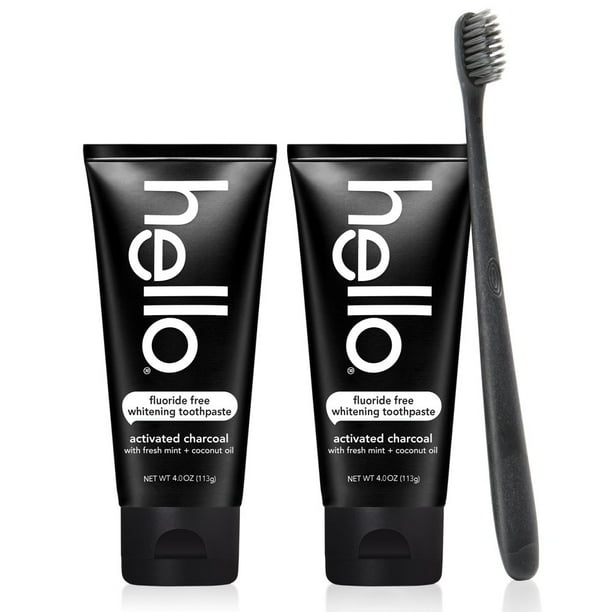 Hello Oral Care Activated Charcoal Teeth Whitening Fluoride Free & SLS