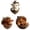 Set-6, variant on 3PC Christmas Ornament 2D Acrylic Highland Cow Hanging Ornament for Tree Outdoor Decorations, Animal Ornaments with Realistic Figures for Home Party,3.15 Inch