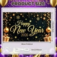 thumbnail image 2 of Gold Theme Happy New Year Banner Festive New Year Display Snowflake Pattern Star Decor 2026 Backdrop for New Year Party 2026 Celebration Holiday Gathering, 2 of 9