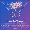 thumbnail image 2 of Anavia To My Girlfriend Necklace Gift, Card Gift for GF, Girlfriend Jewelry, Girlfriend Birthday Gift, Mother's Gift-[Rose Gold Infinity Double Ring, Blue-Purple Gift Card], 2 of 3