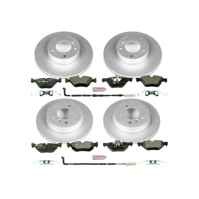 Power Stop Front and Rear Euro-Stop ECE-R90 Certified Brake Pad and Rotor Kit ESK4103