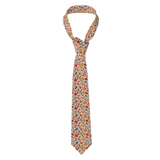 Balery Colorful Maple Leaves Corbata Clásica de Seda para Hombre, Corbata Tejida Jacquard, Corbatas Formales para Negocios y Bodas