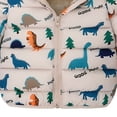 thumbnail image 6 of Aayomet Toddler Puffer Jacket with Bear Ears Hooded Winter Coat Quilted Zip Up Outwear (Khaki,2-3 Years), 6 of 8