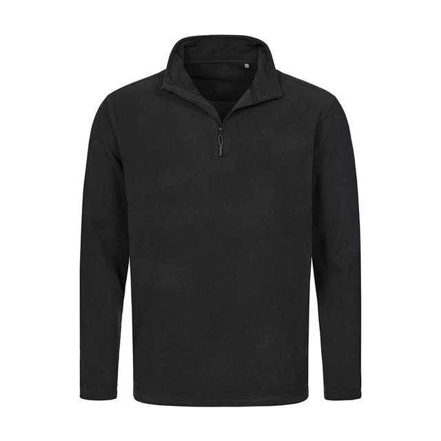 Stedman - Sudadera polar con media cremallera modelo Active para hombre (Negro Ópalo)