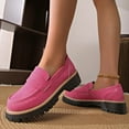thumbnail image 2 of LOVZFMLL Women's Loafers Shoes Chunky Chunky Penny Loafer Comfortable Slip On Work Office Business Casual Dress Shoes Pink 6, 2 of 9