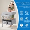 thumbnail image 5 of Sweeby Baby Changing Table, Foldable Diaper Station with Organizer and Waterproof Pad, 5 of 7