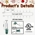 thumbnail image 3 of 4 Sets of 100 Mini Lights 26.5 Feet String Lights with Replace Fuse and Bulb, Waterproof Connectable, Indoor Outdoor Christmas Decoration, Warm White, 3 of 7