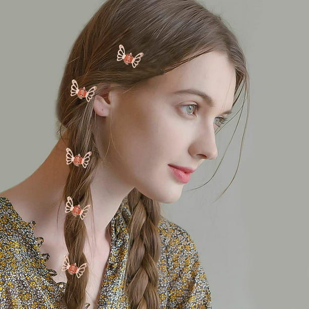 100 Pcs Mini Butterfly Hair Claw Clips Small Metal Hair Clips for Women