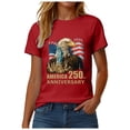 thumbnail image 5 of TOWED22 Women's America 250 Merchandise 250th Anniversary USA Shirt American Flag T Shirt 4th of July 1776 2026 Independence Day Tee(Red,S), 5 of 8