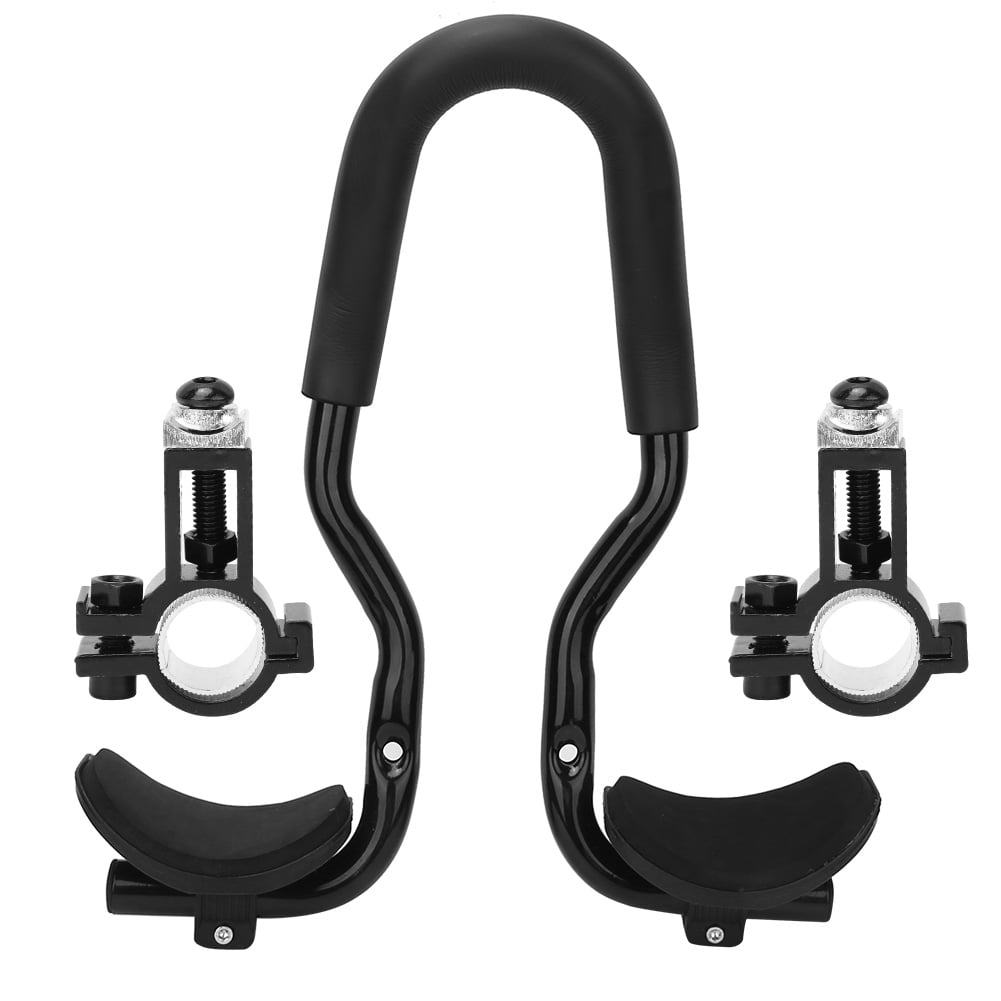 Paire De Poignées De Guidon VTT Avec Barres De Repos - Noir Métal