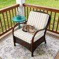 thumbnail image 2 of Outdoor Patio Cushion Covers 2 Pack Cream Stripes Patio Chair Cushion Covers with Ties and Zipper Modern Abstract Linens Farmhouse Waterproof Outdoor Seat Cushion Covers for Patio Furniture 24"x24", 2 of 5