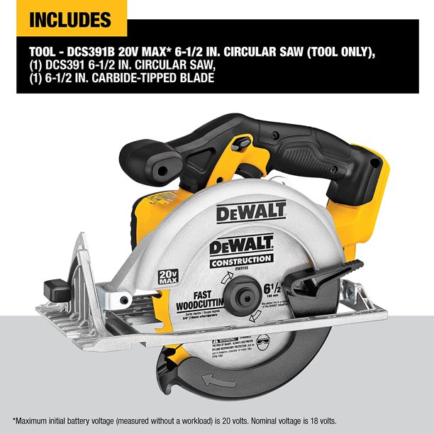 スタイルズ(STYLES) DEWALT DCS391B 20-Volt Max Lithium-Ion 6-1/2 in