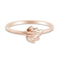 thumbnail image 1 of 14k Rose Gold Plated 925 Sterling Silver Lovely Tiny Apple Leaf Promise Ring Jewlery for Her Women Valentine's Day Birthday Ring Size-8, 1 of 1