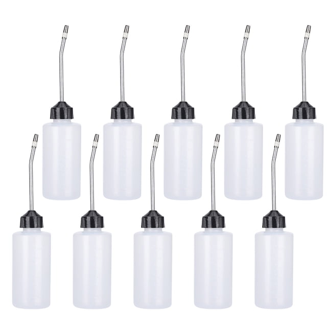10 unidades de 120 ml de aceite para máquina de coser, boquilla de hierro, recipiente de aceite de plástico, electrodomésticos de costura.
