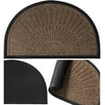 thumbnail image 3 of RUseeN Half Round Door Mat, Non-Slip Welcome Entrance Way Mat, Durable Rubber Door Mats, Low-Profile Heavy Duty Doormat, Half Circle Mats for Garage, Patio, High Traffic Areas, 20" x 31", Beige&Brown, 3 of 8