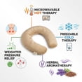 thumbnail image 2 of Kozi Warm & Cooling Herbal Aromatherapy Neck Wrap for Soothing Muscle Pain and Tension Relief Therapy in Kohl (Jute), 2 of 8