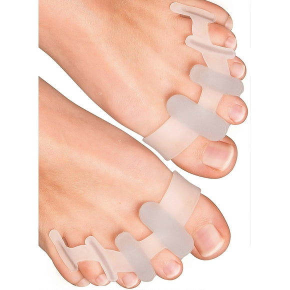 Separadores de dedos superpuestos [6 piezas] para relajar los dedos, gel de silicona mejorado, 0 % BPA, talla única, separador