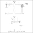 thumbnail image 2 of WS-2/16-UNL Washing Square Collection 16 Inch Two Tiered Glass Shelf, Unlacquered Brass, 2 of 2