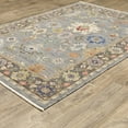 thumbnail image 6 of 2' X 3' Blue Grey Gold Green Pink Orange Ivory And Red Oriental Power Loom Stain Resistant Area Rug With Fringe, 6 of 10