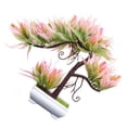 thumbnail image 5 of Artificial Potted Tree Simulation Potted Plant Home Office Table Centerpiece Fake Tree Ornament, Pink, 5 of 6