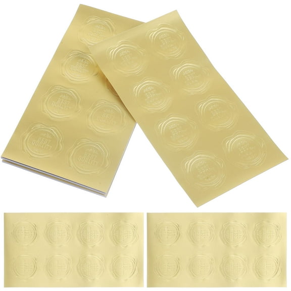 LOLIPPYY Embossed Envelope Seal Stickers, Self-Adhesive Decorative Labels for Wedding Invitations and Special Occasions