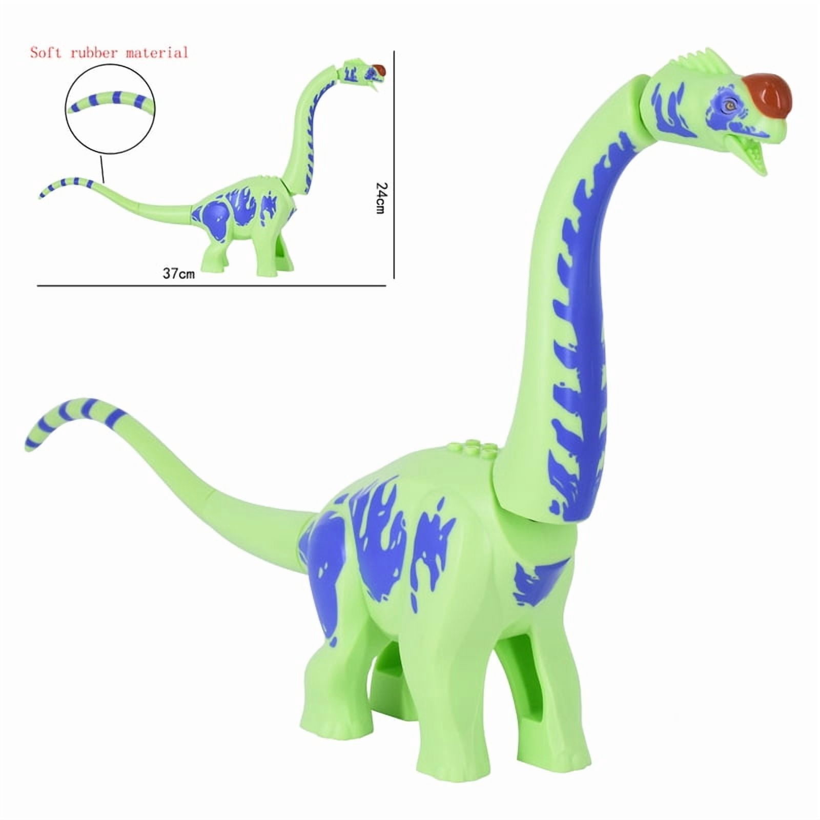Jurassic Dinosaur World Titanosaurus Realistic Design Soft Rubber Material Building Bolcks Bricks Dinosauios Park figures Toy