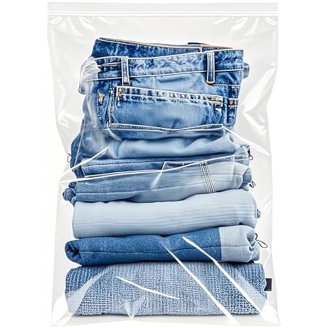 Jumbo Clear Storage Bags 5-Pack - 55 X 63 Inches, 3.2 Mil Thick For Furniture, Comforters, Luggage