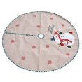 thumbnail image 3 of Christmas Tree Skirt, 110cm / 43.3in Washable Elegant Reversible Christmas Tree Snowman Mat  For Floor Protection, 3 of 8
