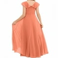 thumbnail image 2 of Junior Bridesmaid Dresses Chiffon Flower Girl Dress Girls Spaghetti Straps Party Pageant Gown -Sunset-6Y, 2 of 8