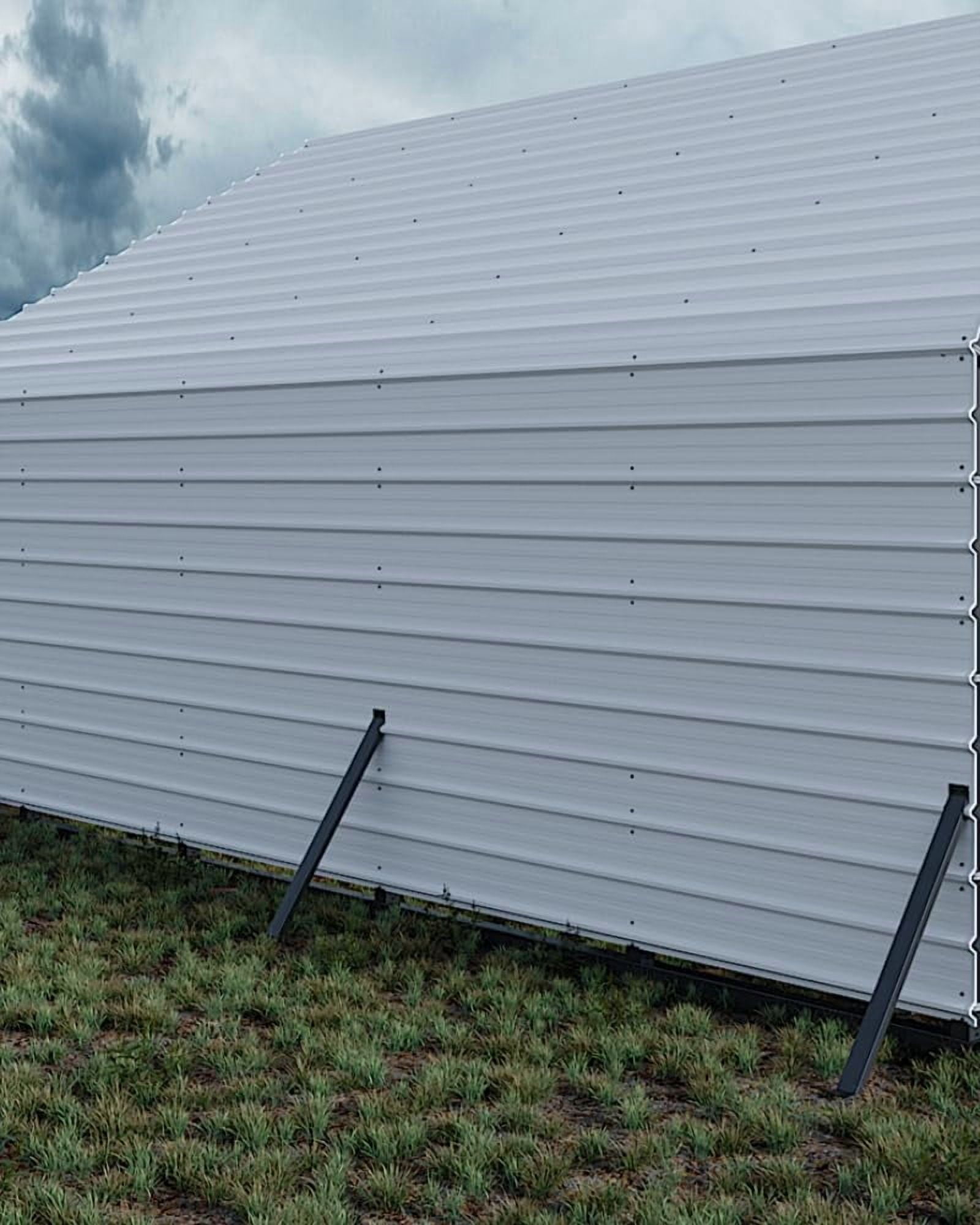 Ribbed Metal Roofing Panels 16 Pcs, 64.17'' x 19.68'' Galvanized Steel Sheets, 27 Ga. Corrugated Tin Roof Panels Roofing Sheets, Heavy Duty Replacement Cover for Carport, Gazebo, Creamy