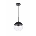 thumbnail image 3 of Living District Eclipse 1-Light Glass & Metal Pendant in Brass/Clear, 3 of 7