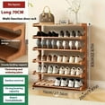 thumbnail image 4 of 6-Tier Wood Shoe Rack for Entryway, Freestanding Shoe Organizer for Hallway Closet, Shoe Racks for Indoor Outdoor, Easy to Assemble, Dark Brown, 4 of 6
