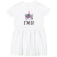 thumbnail image 3 of Inktastic 5th Birthday Unicorn Party 5 Year Old Girl Girls Toddler Dress, 3 of 5