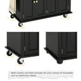 thumbnail image 4 of Finnhomy Rolling Kitchen Island with Drop Leaf, Thicken Rubberwood Top, Portable Mobile Carts Table, Kitchen Serving and Storage Cart, 4 of 7