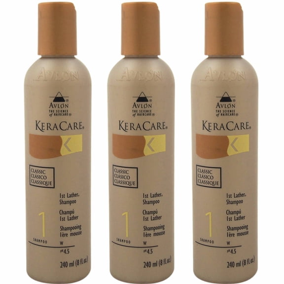 AVLON KERACARE 1st Lather Shampoo (Classic) 8 oz (Pack of 3)