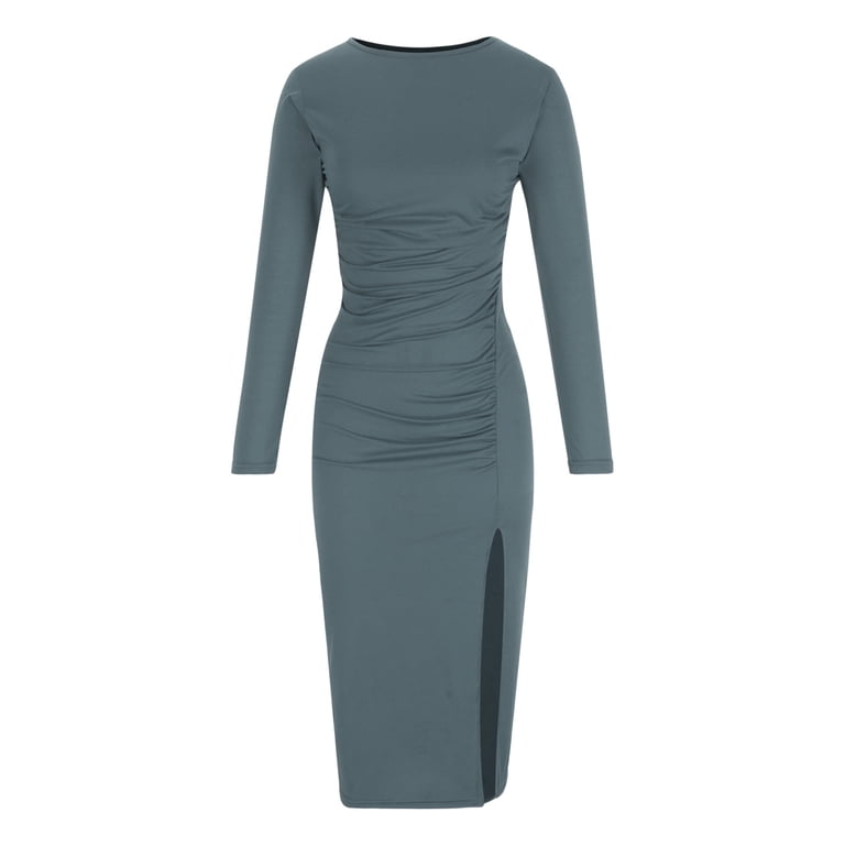 slim fit dress slacks Threadbare Women's Khaki Green Linen Blend Ladies' V Neck Sleeveless Ruched  Midi Dress