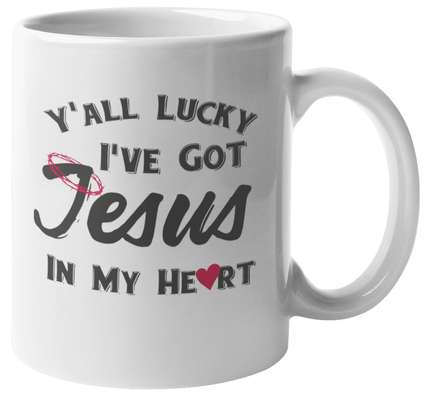 11oz Ceramic Coffee Tea Mug Glass Cup Love Heart Jesus 