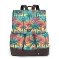 thumbnail image 1 of Balery Hawaii Palms Mochila de Cuero para Mujeres, Gran Capacidad, Bolsa de Viaje Multifuncional, Mochila de Cuero y Bolsa de Hombro para Mujeres, 1 of 4