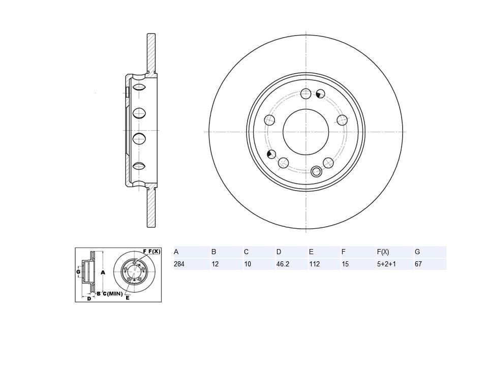 Winstop Brake Rotor, Front WS227588, Mercedes-Benz 300D 1987
