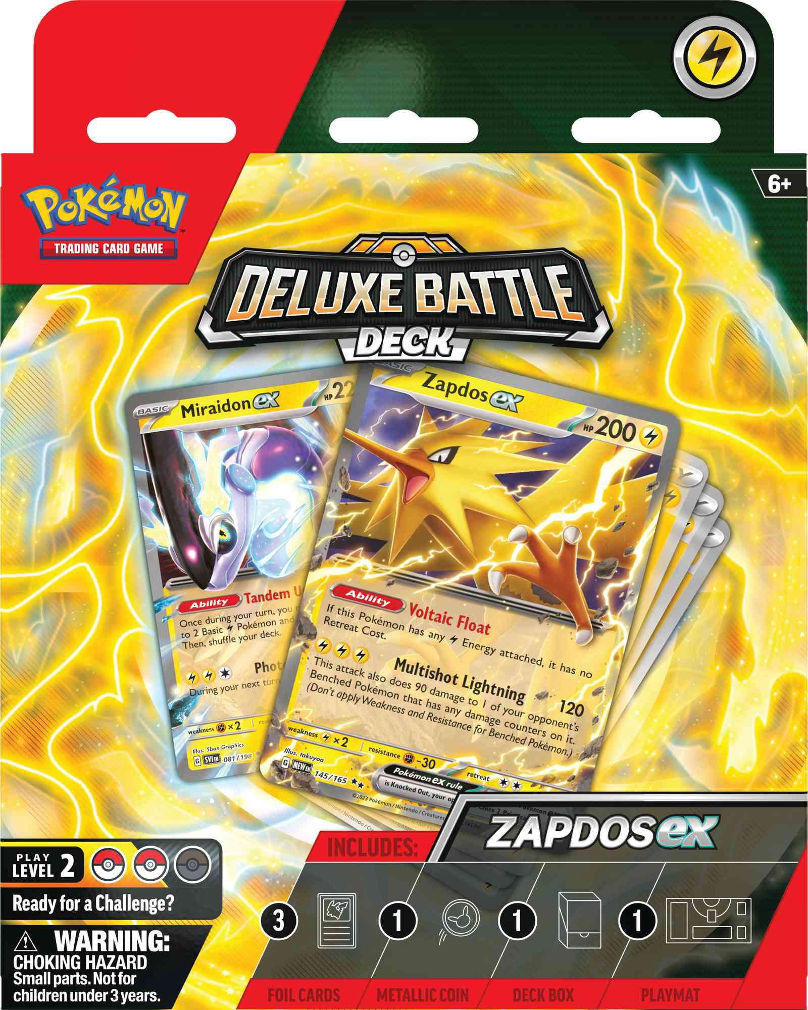 Pokemon Zapdos ex Deluxe Battle Deck (60 Cards & More)