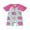 Purple, variant on Toddler Kids Girls Rash Guard Swimsuit 3 6 12 24 Months 2T 3T 4T 5T Flower Starfish Shell Pattern Zip Up Short Sleeve Crew Neck Baby Girls Swimwear